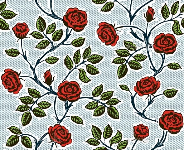 Vintage Floral Seamless Pattern - Decorative Vectors