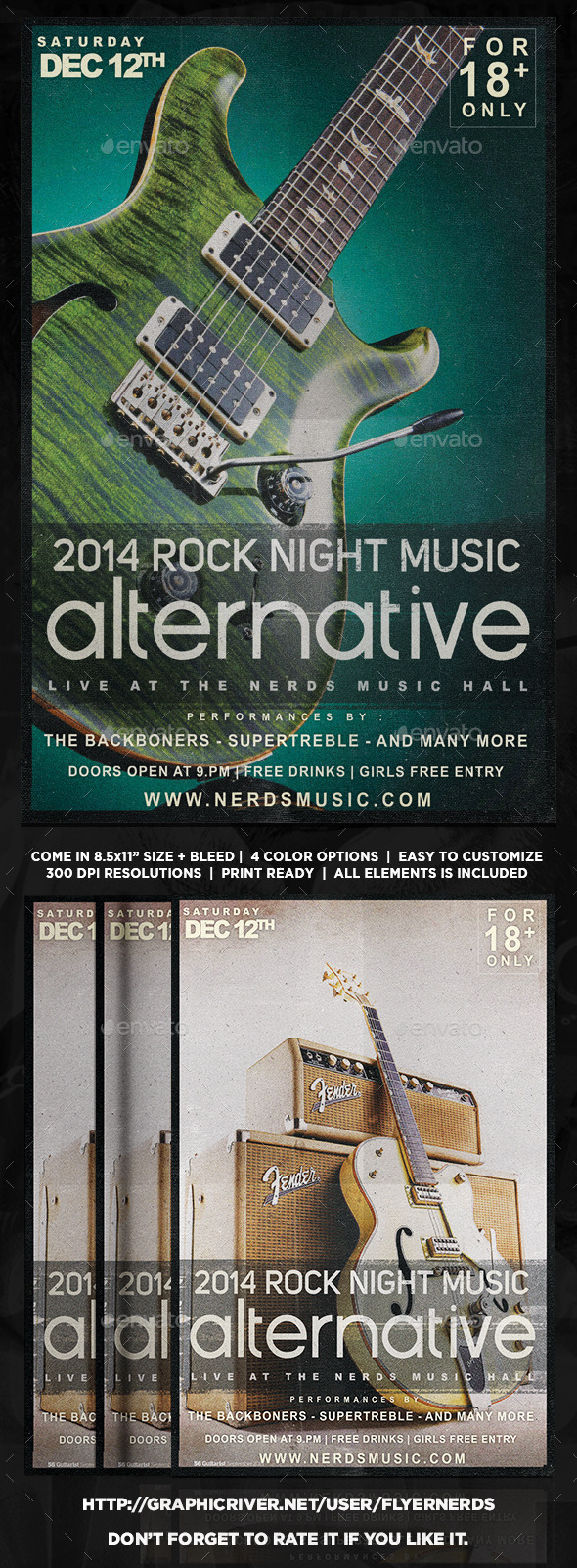 Alternative Rock Concert Flyer - Concerts Events