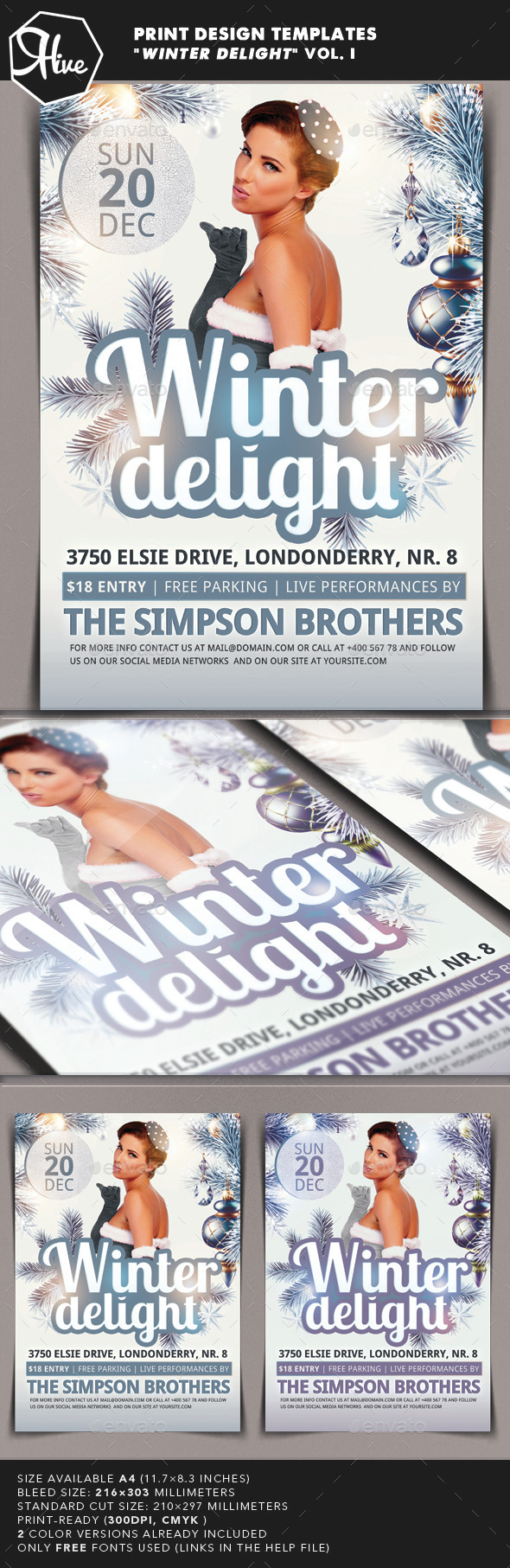 Winter Delight Flyer - Clubs & Parties Events