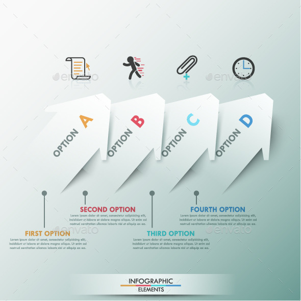 Moder Infographic Template With Arrows - Infographics