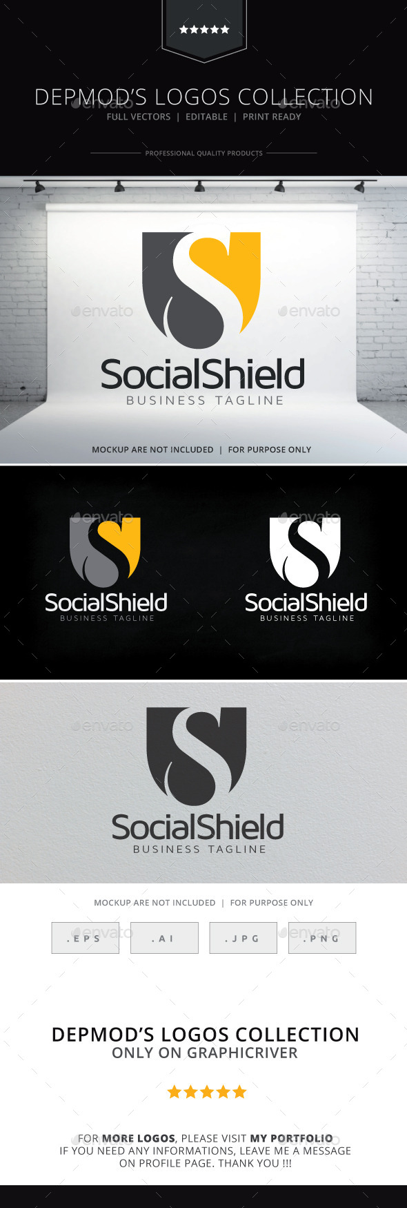 Social Shield - Letters Logo Templates