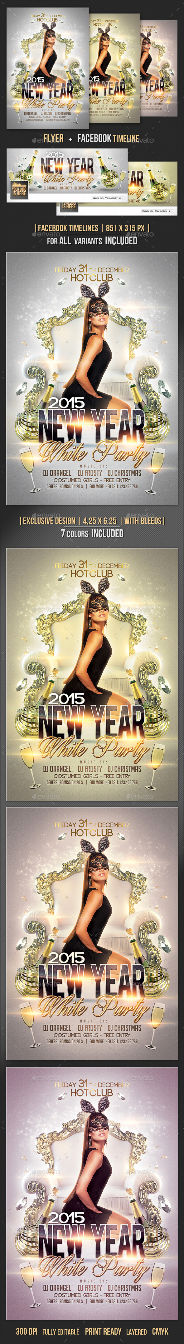 New Year Flyer + Fb Timeline Template - Holidays Events