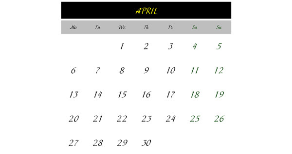 Calendar Typography Generator : Jsx calendar generator for adobe photoshop by vs design Calendar Typography Generator : Jsx calendar generator for adobe photoshop by vs design