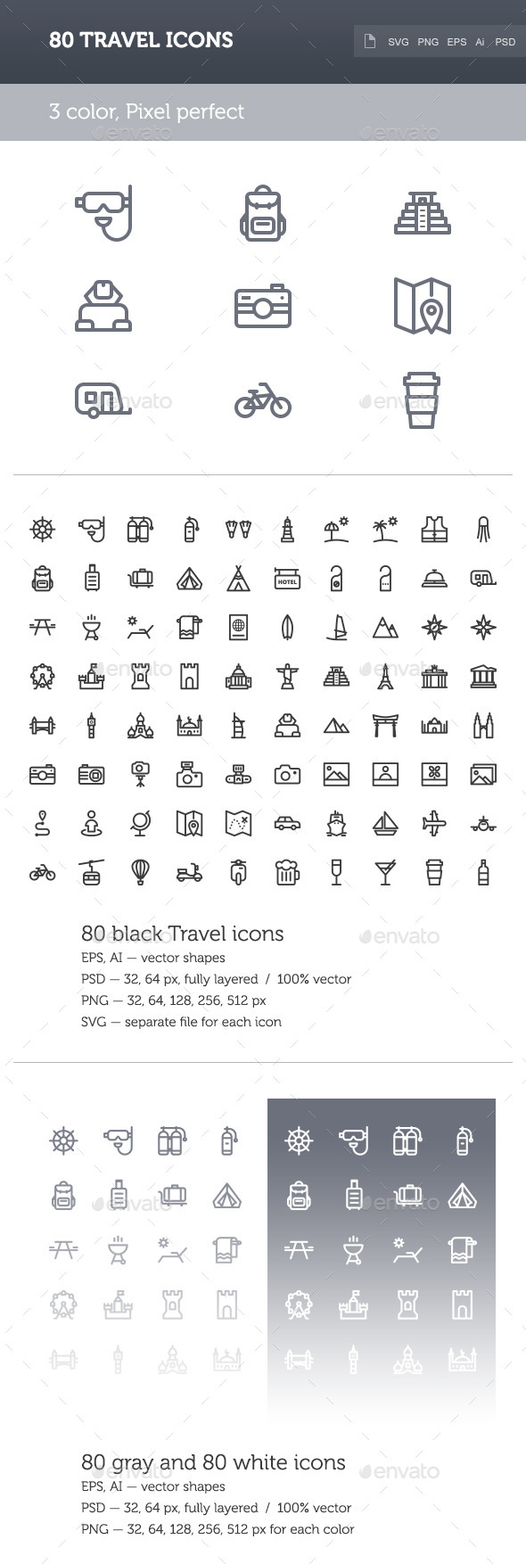 Travel Icon Set - Objects Icons