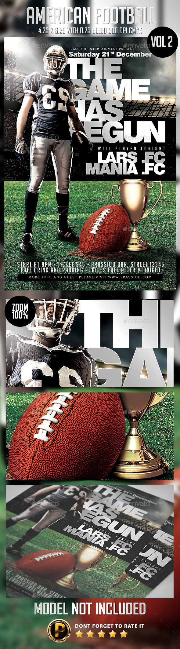 American Football Flyer Template Vol 2 - Sports Events