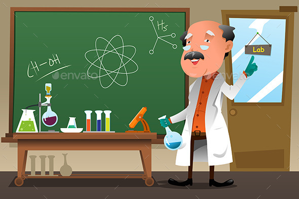 Chemistry Professor Working at the Lab - People Characters