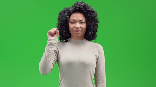 Green Screen Surprised Young Female