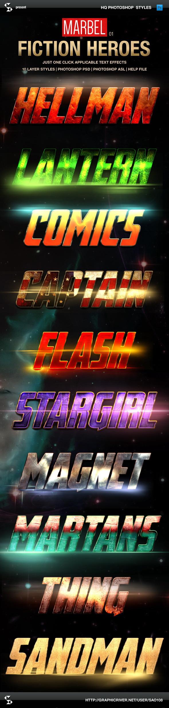 Blockbuster Heroes Style Text Effects 01 - Text Effects Styles
