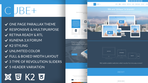 Cube+ One - ThemeForest 9584020