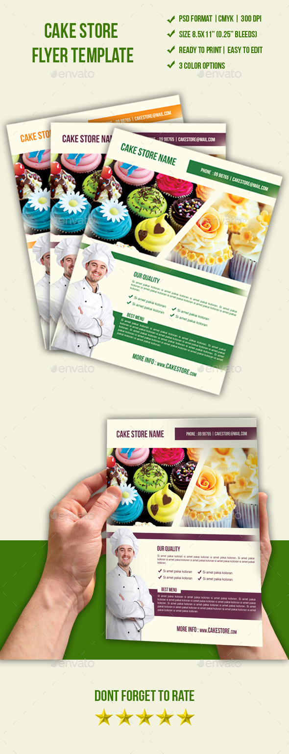 Cake Store Flyer - Restaurant Flyers