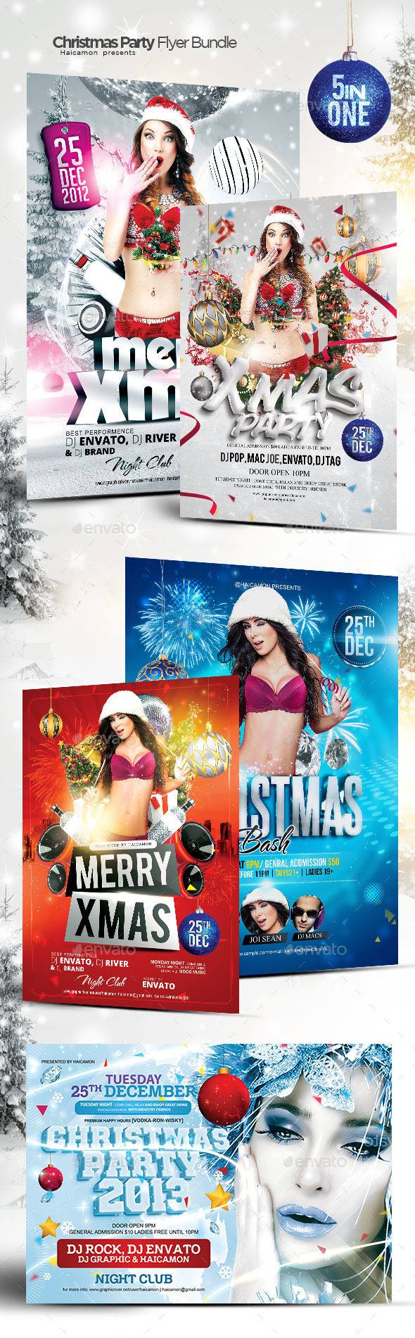 Christmas Party Bundle - Events Flyers