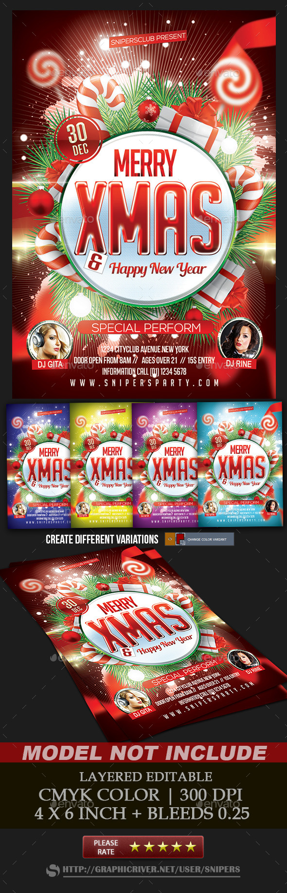 Merry Xmas Party Flyer - Events Flyers