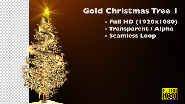 Gold Christmas Tree 1 alt