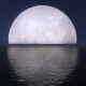 Fly Over Sea During Moon - VideoHive Item for Sale