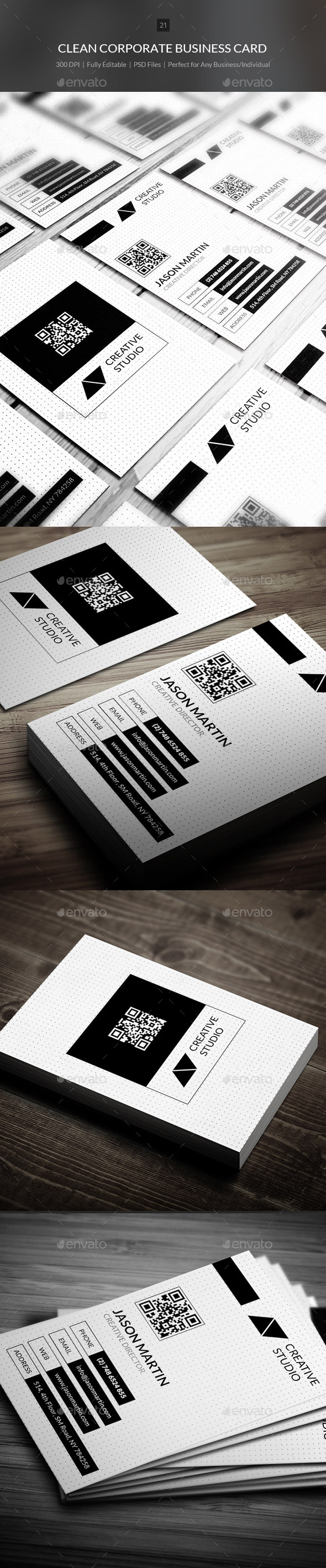 Clean Business Card - 21 - Creative Business Cards