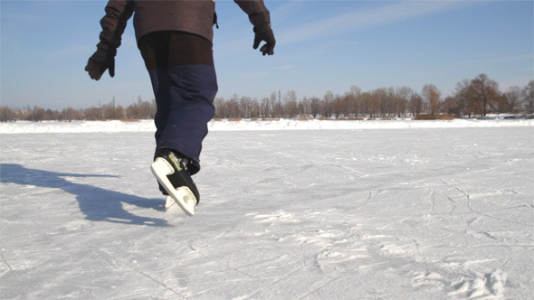 Man Ice Skating