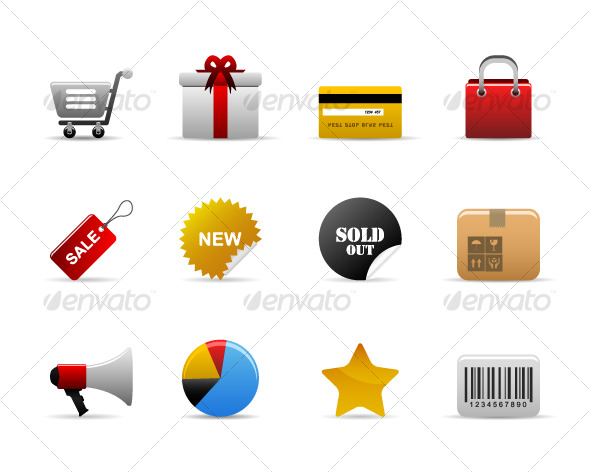 Ecommerce Icons Vector - Web Elements