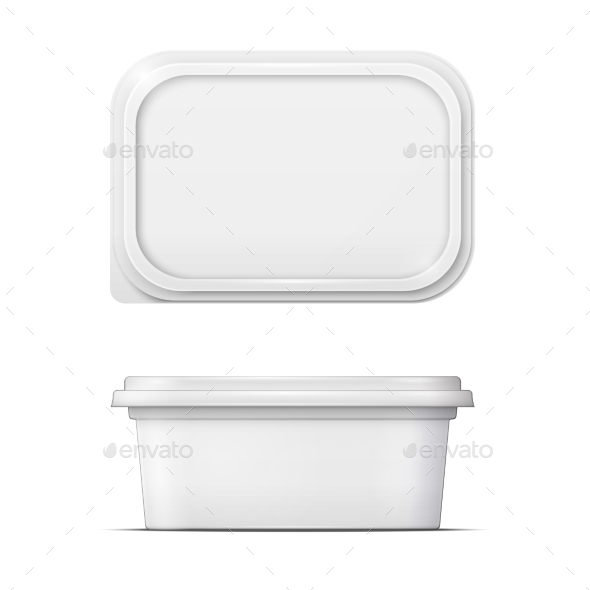 White Margarine Spread Template - Man-made Objects Objects