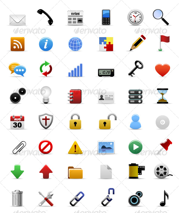 48 Universal Web Icons - Web Elements