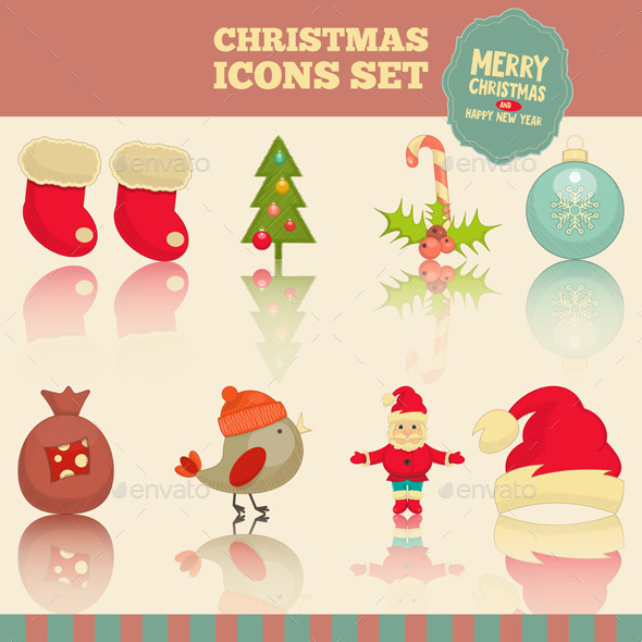 Christmas Icons Set - Christmas Seasons/Holidays