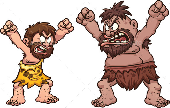 Cavemen Arguing - People Characters