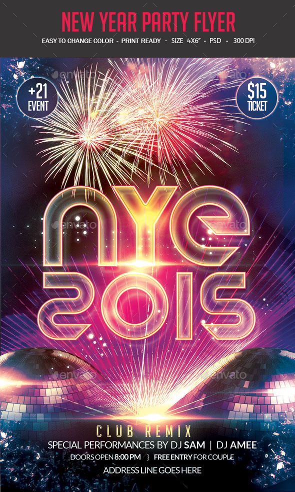 New Year Party Flyer - Clubs & Parties Events