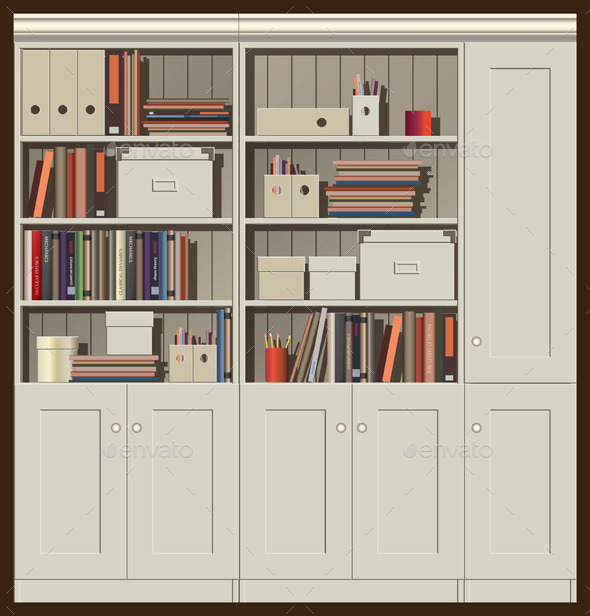 Bookcase - Objects Vectors