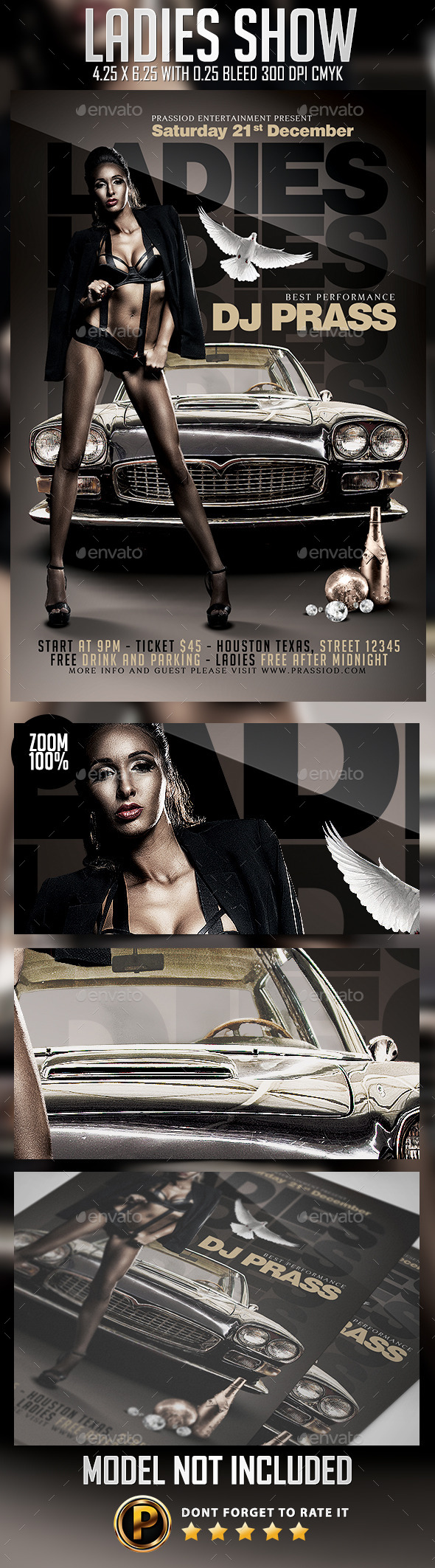 Ladies Show Flyer Template - Clubs & Parties Events