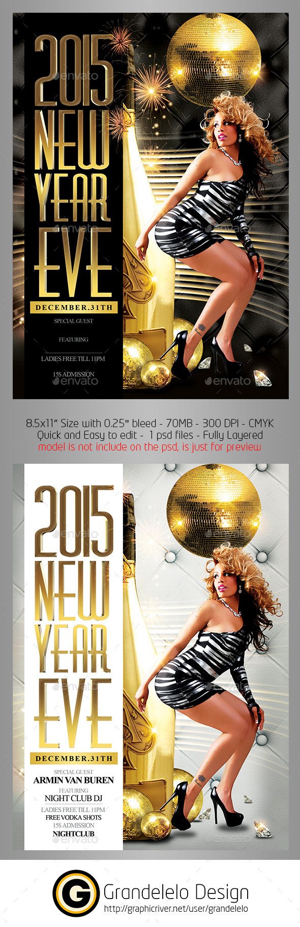2015 New Year Eve Flyer Template - Clubs & Parties Events