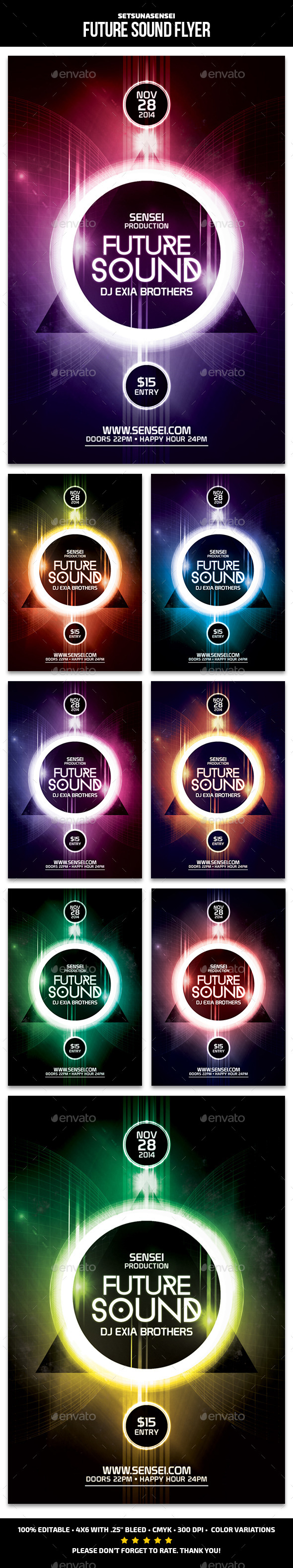 Future Sound Flyer - Clubs & Parties Events