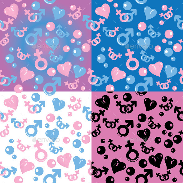 Set of Love Patterns - Patterns Decorative