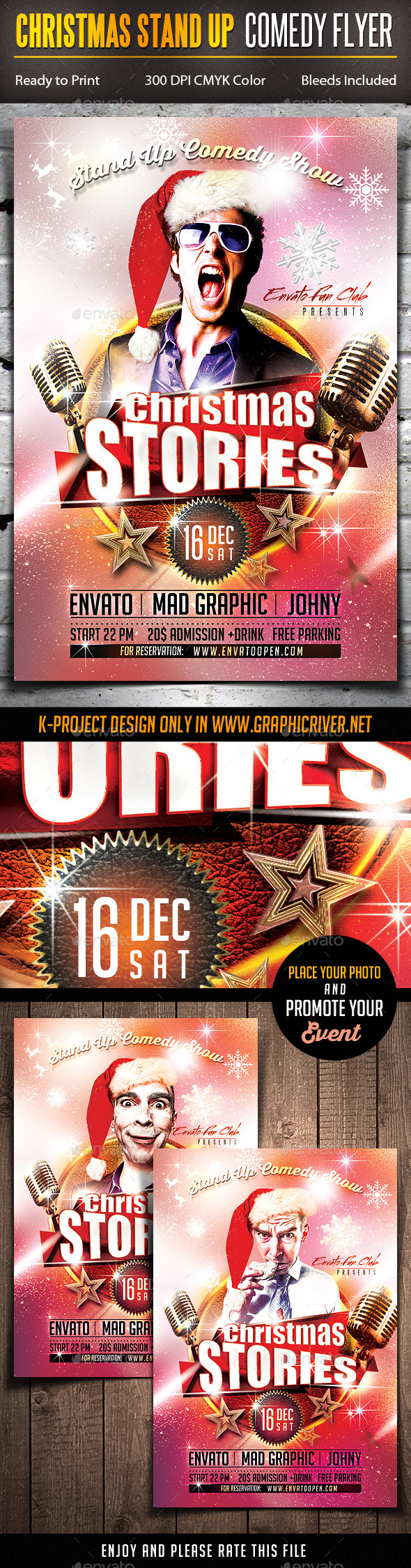 Christmas Stand Up Comedy Flyer - Events Flyers