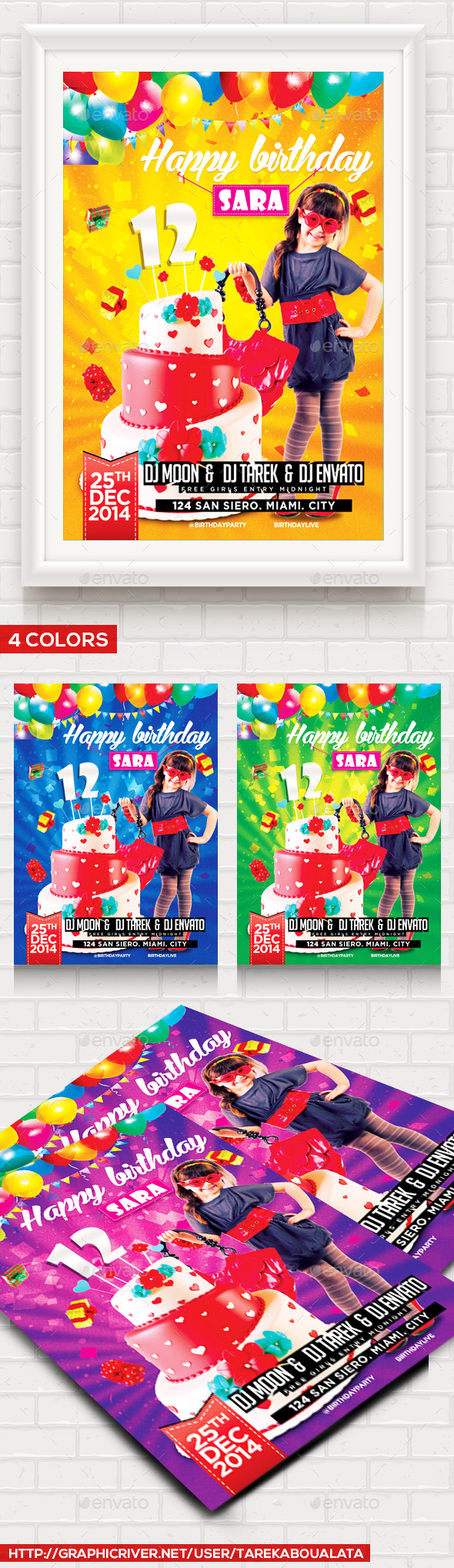 Birthday Party Flyer Template - Events Flyers
