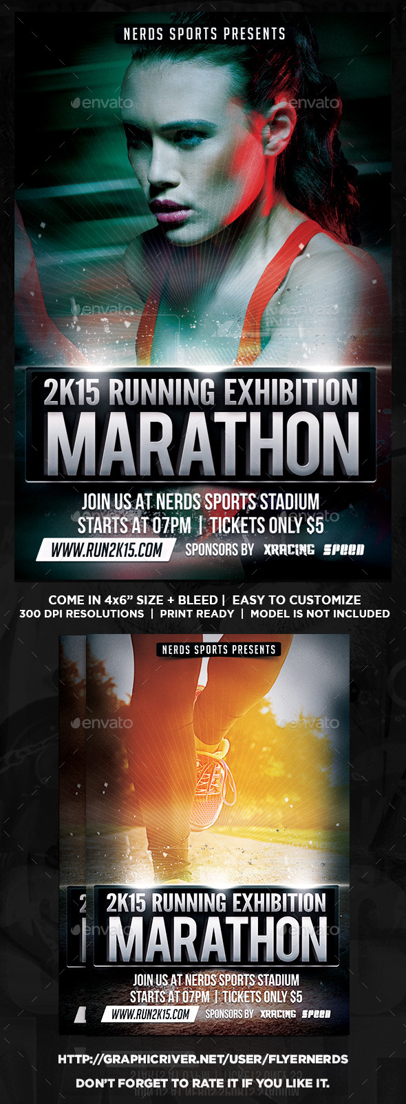 2K15 Marathon Exhibition Sport Flyer - Sports Events