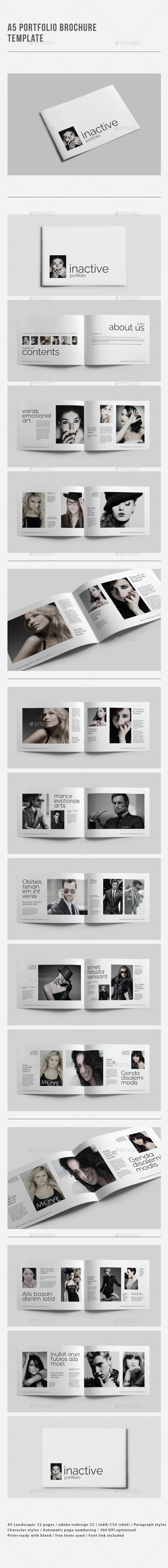 A5 Portfolio Brochure Template - Portfolio Brochures