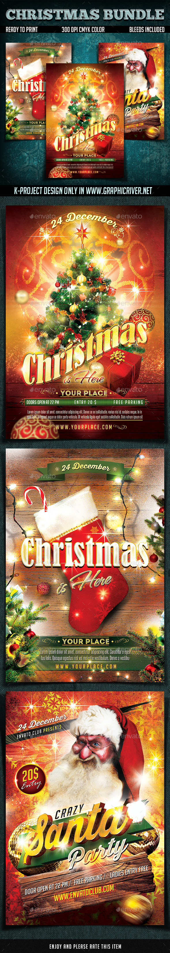 Christmas Flyers Bundle - Holidays Events