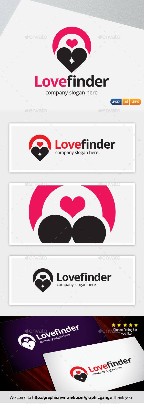 Love Finder - Symbols Logo Templates