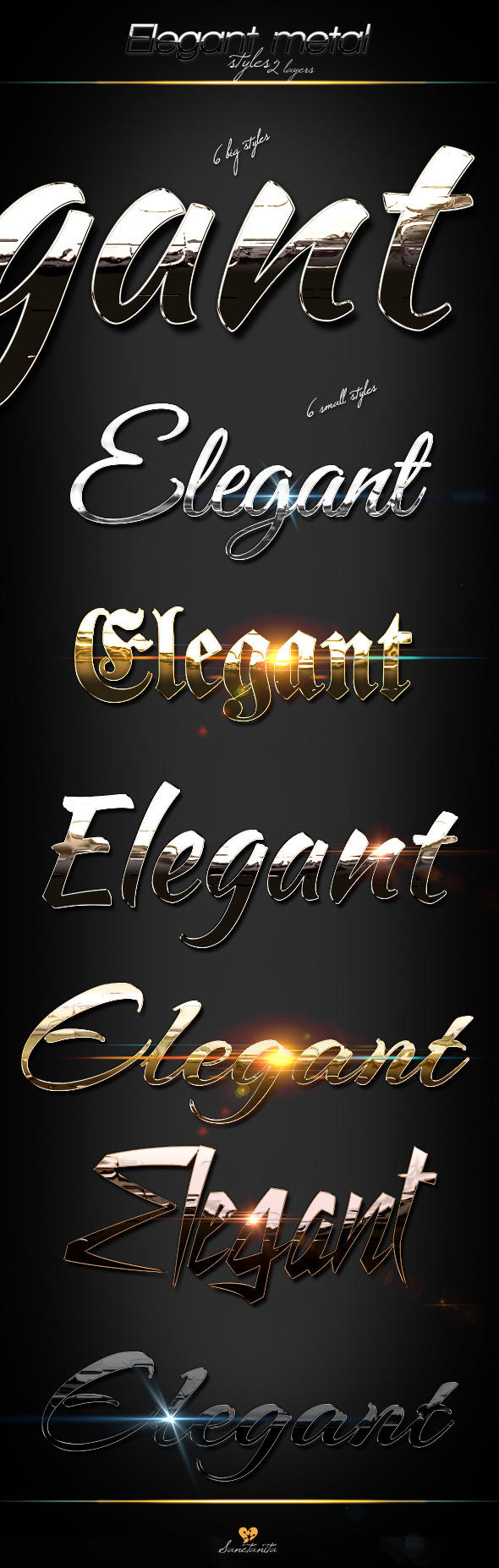 Elegant Metal Styles - Text Effects Styles