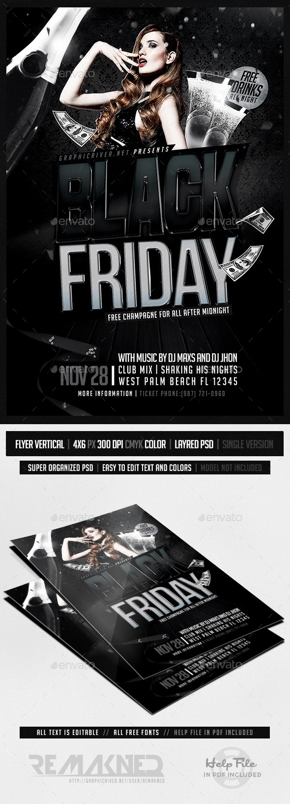 Black Friday | Flyer Template PSD - Clubs & Parties Events