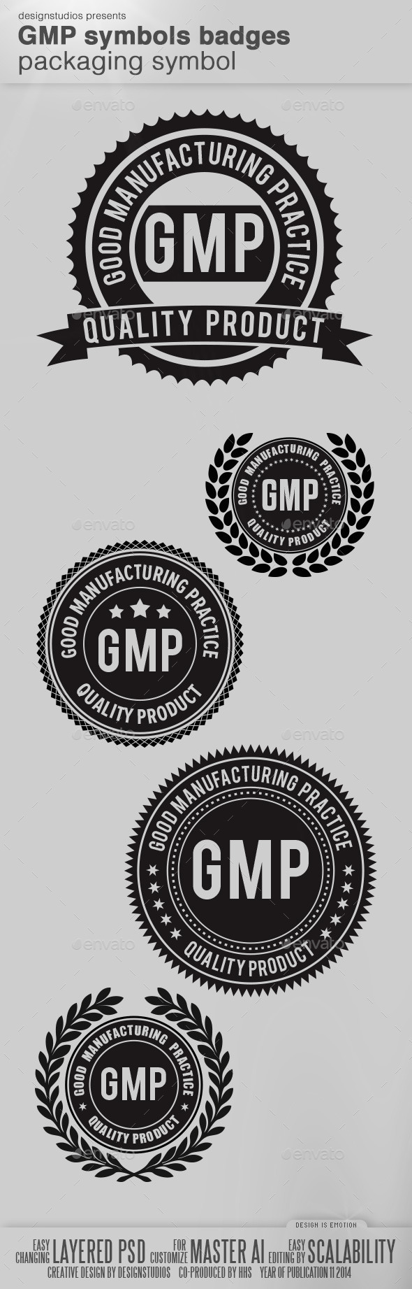 GMP Symbols Badge Packaging Symbol - Badges & Stickers Web Elements