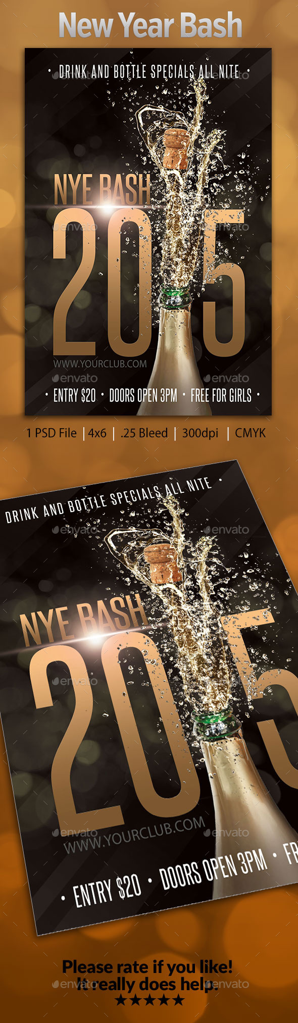 New Years Eve Bash Flyer 2 - Holidays Events