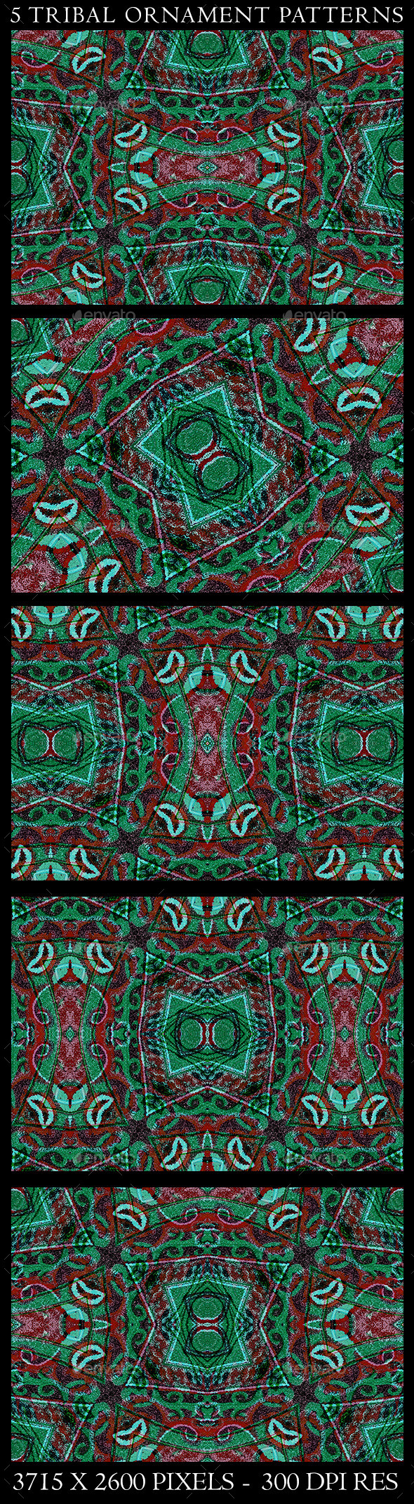 5 Tribal Ornament Patterns - Patterns Decorative