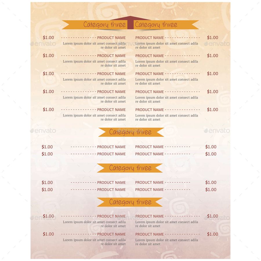 Food Menu Pack Template Print Templates GraphicRiver Food Menu Pack Template Print Templates GraphicRiver