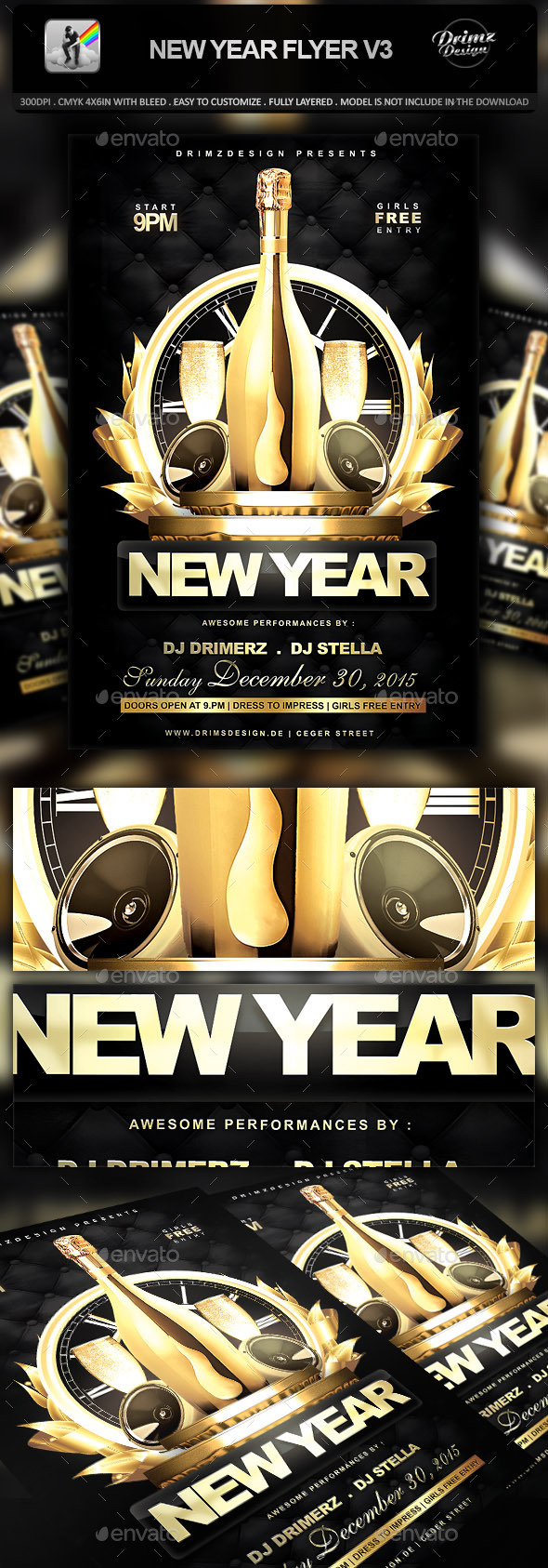 New Year Flyer V3 - Holidays Events