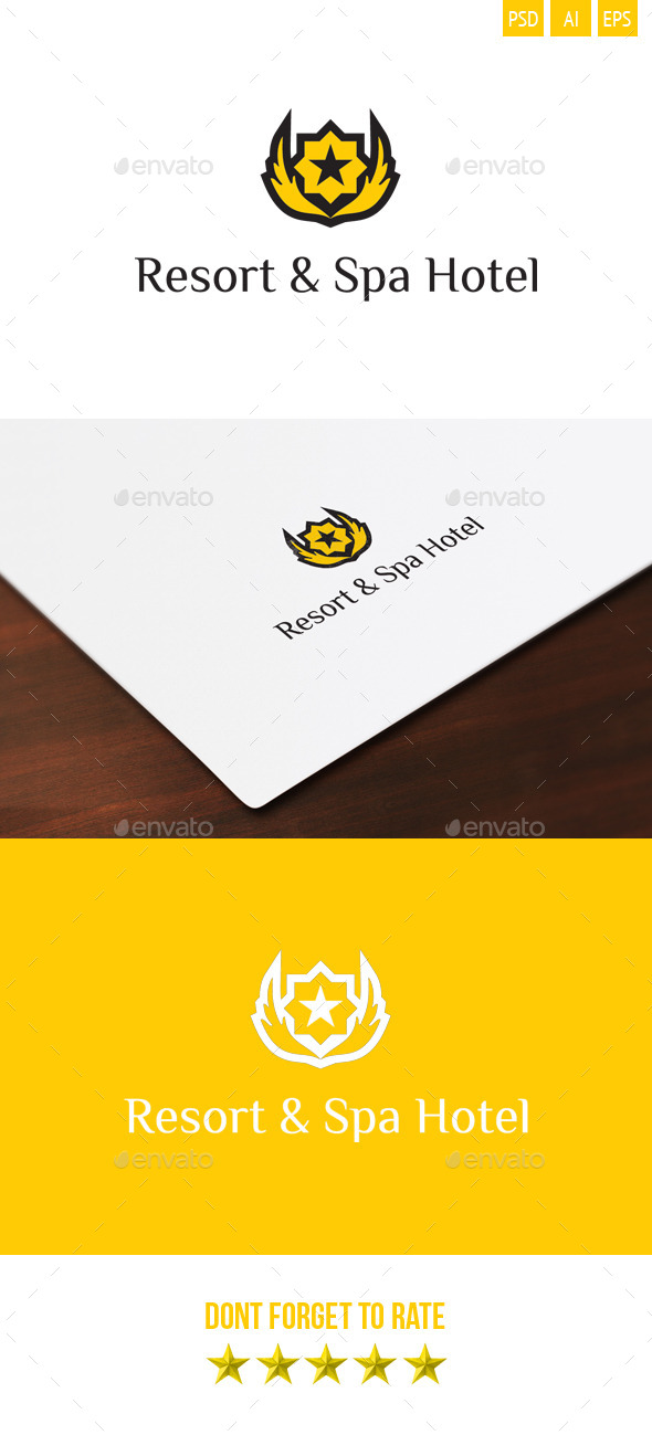 Resort & Spa Hotel Logo - Symbols Logo Templates