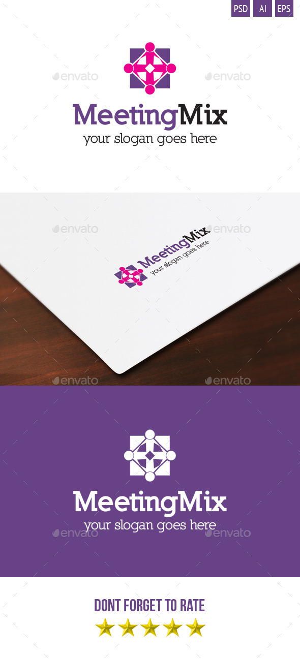 Meeting Mix Logo - Symbols Logo Templates