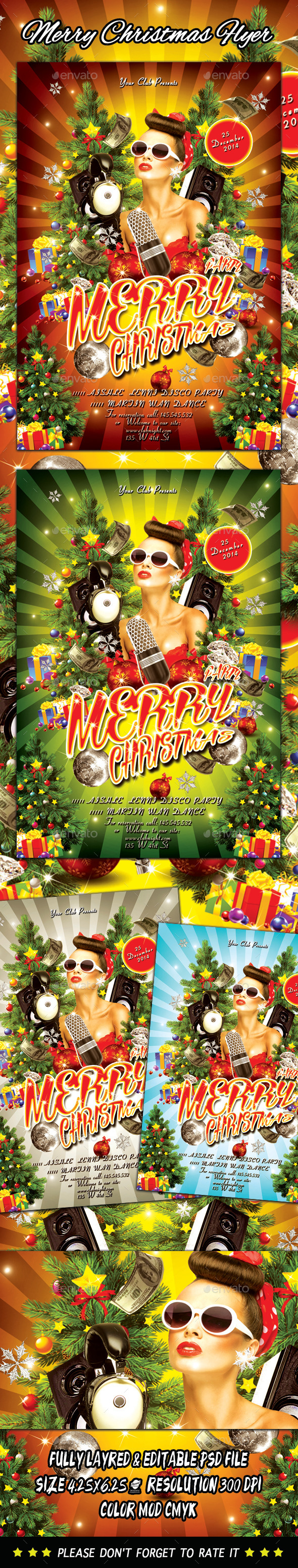Merry Christmas Party Flyer - Events Flyers