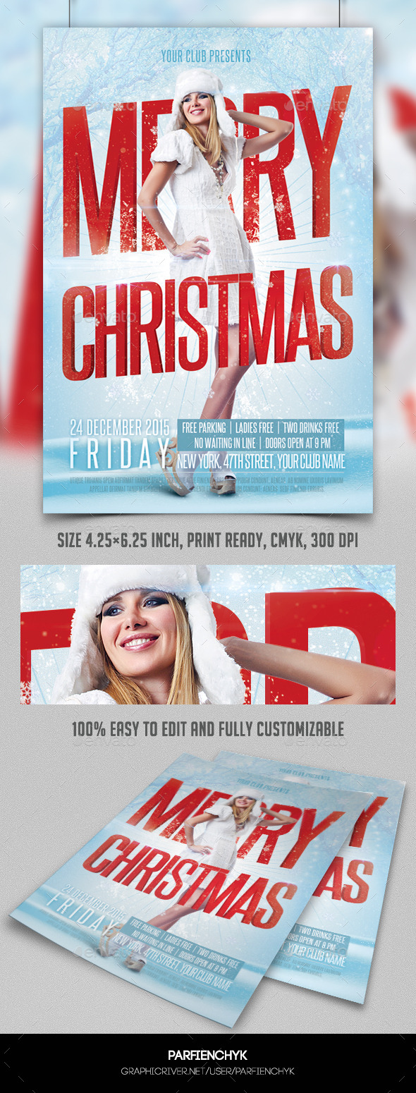 Christmas Party Flyer Template - Clubs & Parties Events