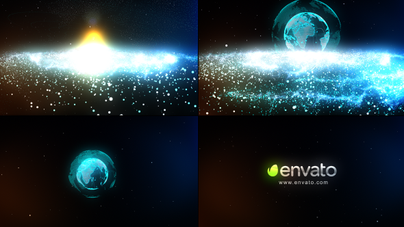 particle galaxy logo - VideoHive 9609069