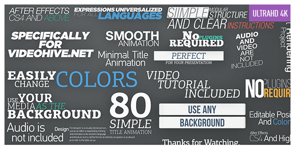 80 Simple Title - VideoHive 9256185